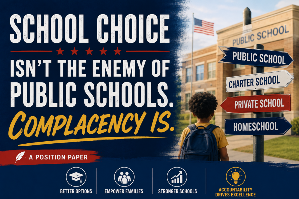 Latisha Grady OpEd-School Choice Is NOT the Enemy of Schools, Complacency Is