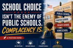 Policy Deep Dive Latisha Grady OpEd-School Choice Is NOT the Enemy of Schools, Complacency Is